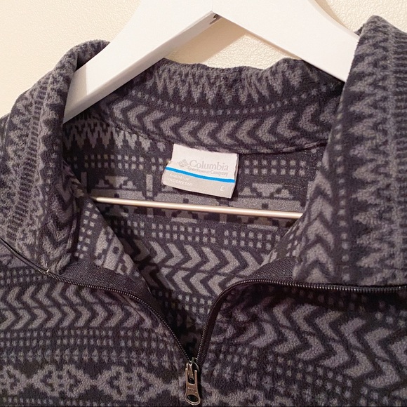 Columbia Quarter Zip Fleece Pullover - Black/Grey - Picture 4 of 4